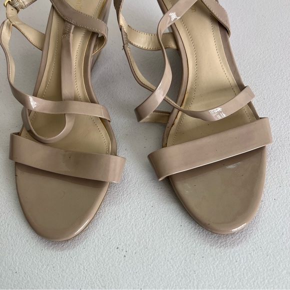 Calvin Klein Thea Strappy patent wedge size 10 - Picture 3 of 7